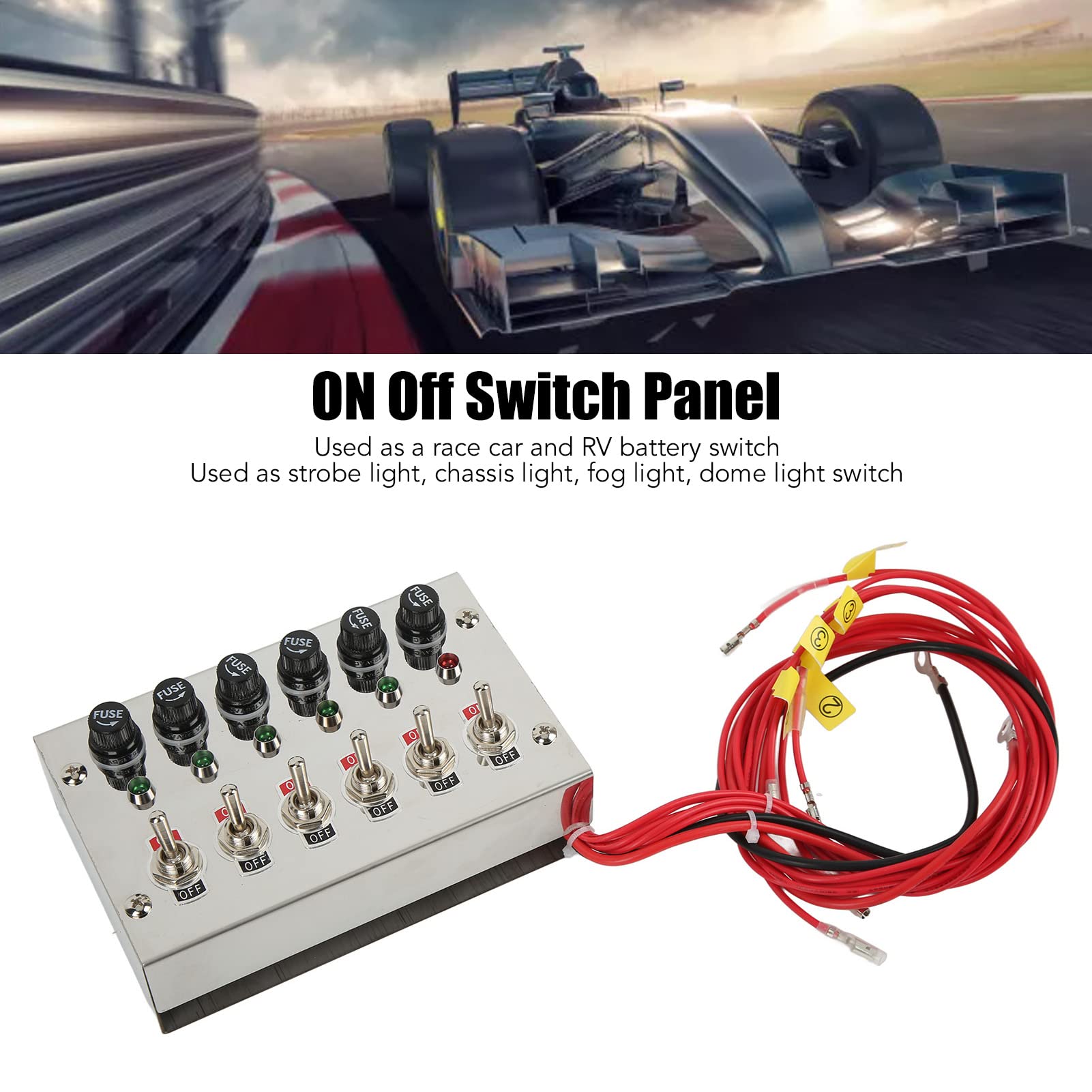 hide パネル Amazon.co.jp: Leapiture 6ギャングスイッチパネル ダッシュマウント